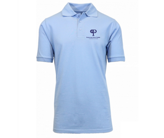 Youth Powder Blue Short Sleeve Polo- Patterson Park