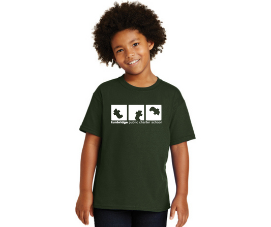 Youth Dark Green T-Shirt- Tunbridge