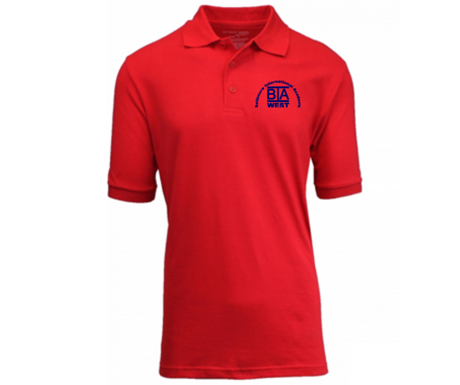 Red Short Sleeve Polo- BIA West