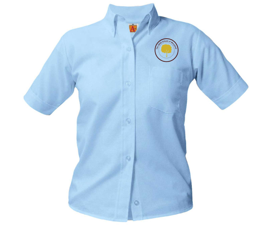 Girls and Ladies Short Sleeve Oxford Shirt- SEED School of MD