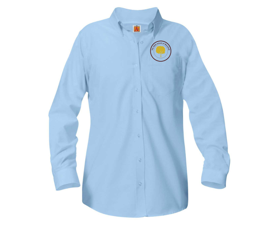 Girls and Ladies Long Sleeve Oxford Shirt- SEED School of MD