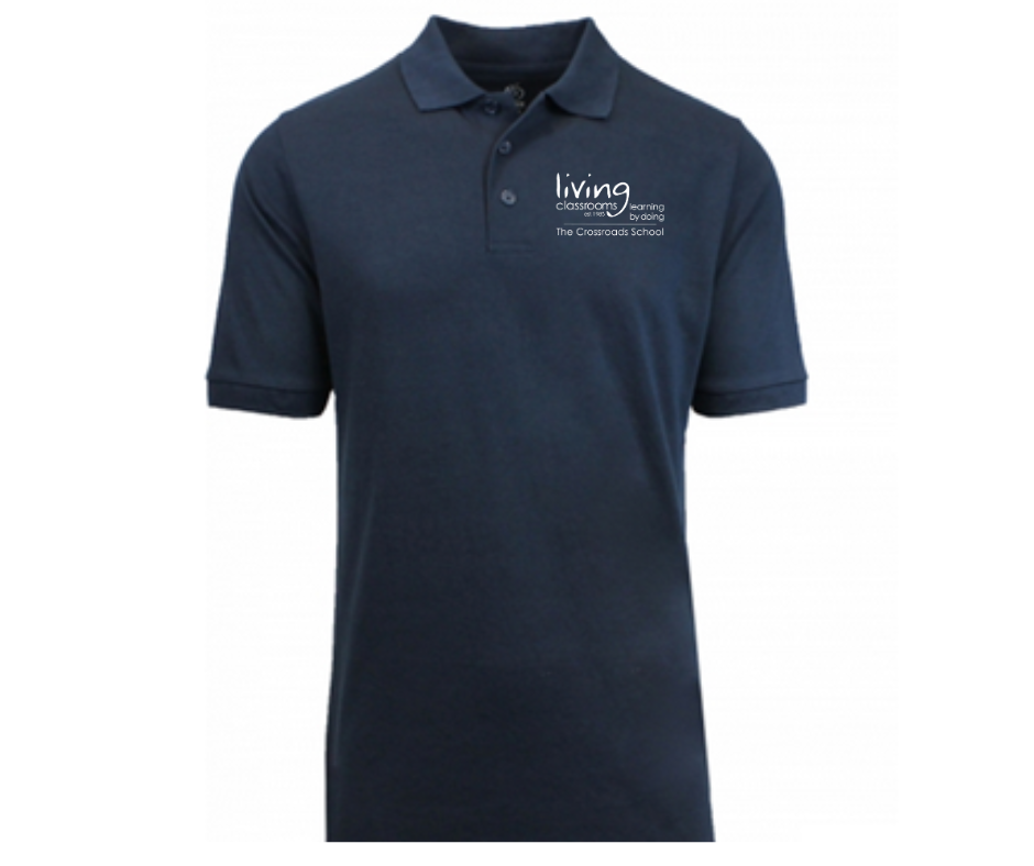 Youth Navy Short Sleeve Polo- Crossroads