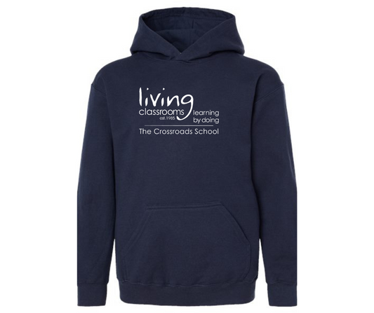 Adult Navy Hoodie- Crossroads