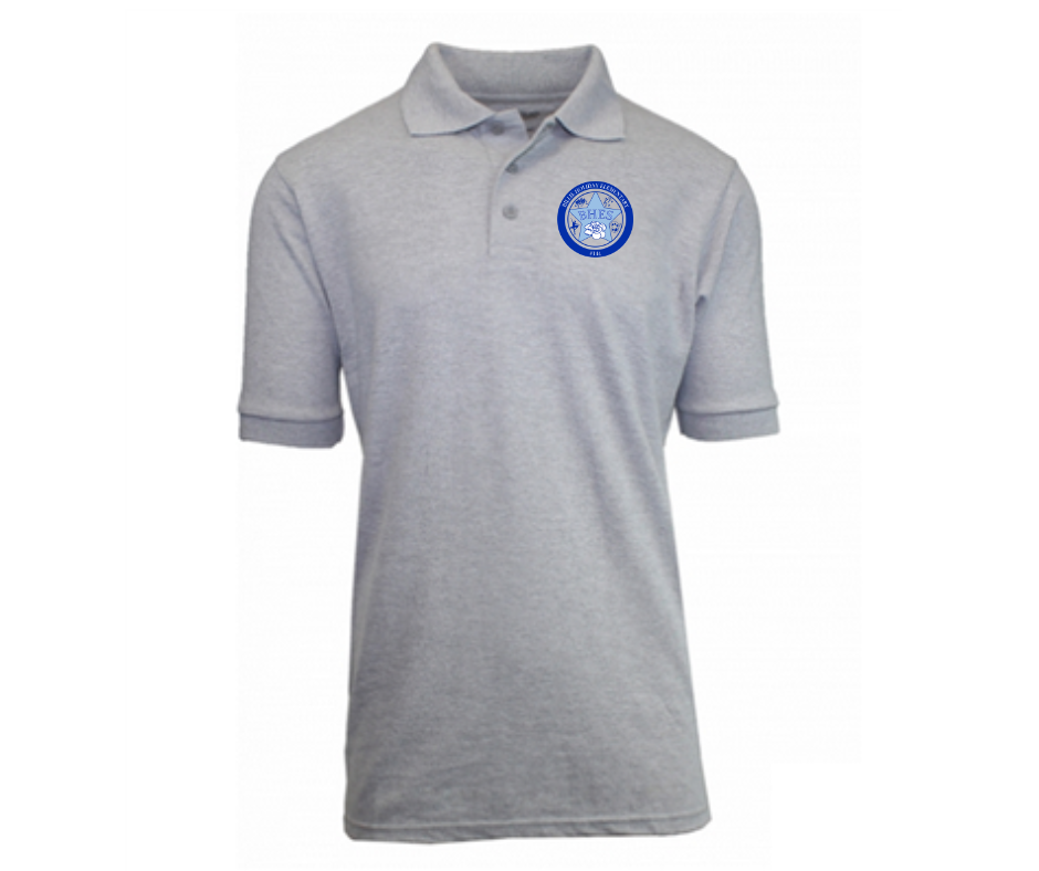 Youth Grey Short Sleeve Polo- Billie Holiday