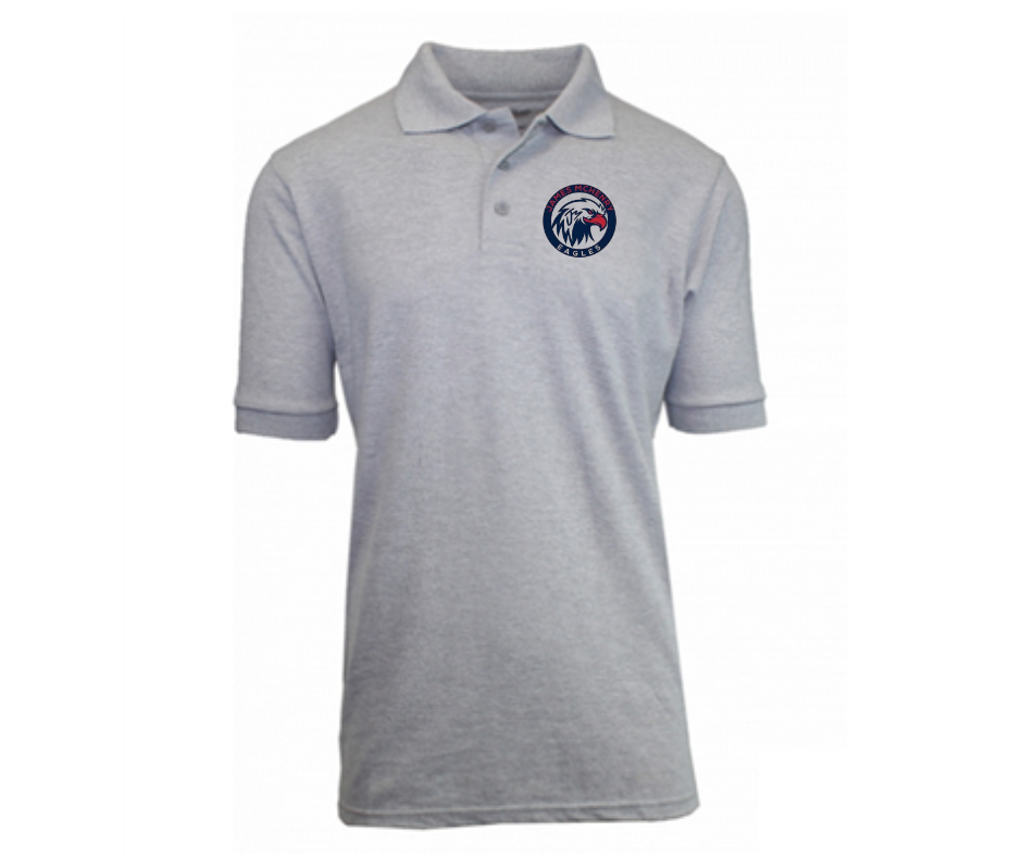 Youth Grey Short Sleeve Polo- James McHenry