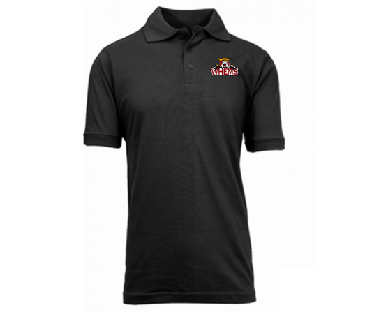 Youth Black Short Sleeve Polo- Windsor Hills