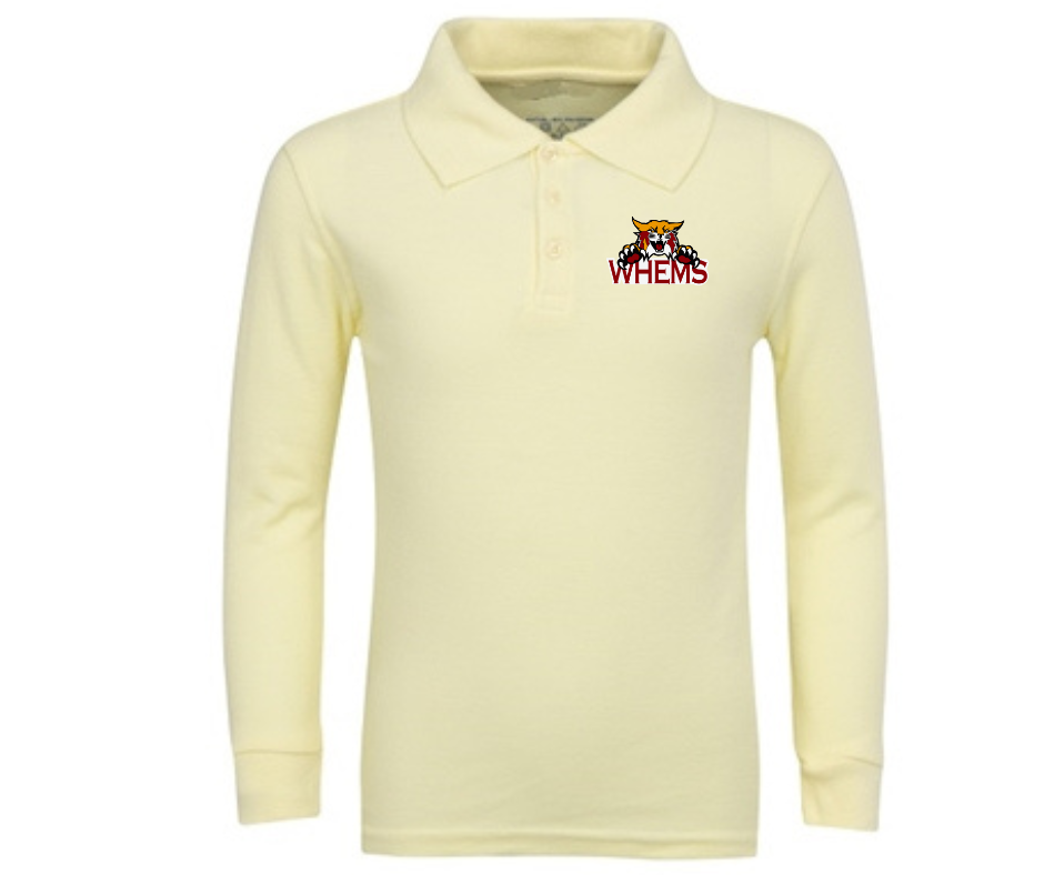 Yellow Long Sleeve Polo- Windsor Hills
