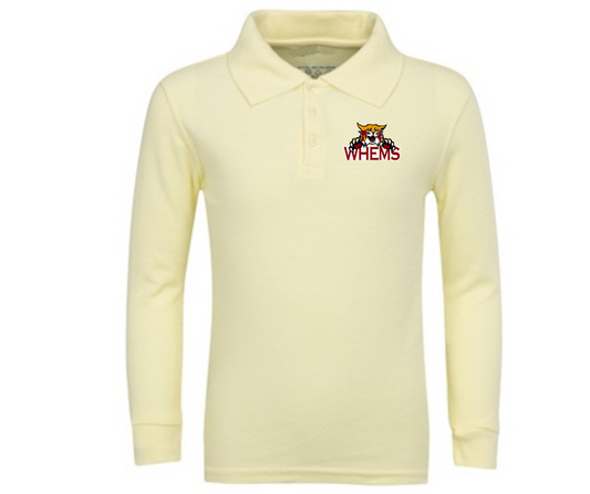 Yellow Long Sleeve Polo- Windsor Hills