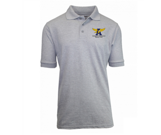 Youth Grey Short Sleeve Polo- Arlington