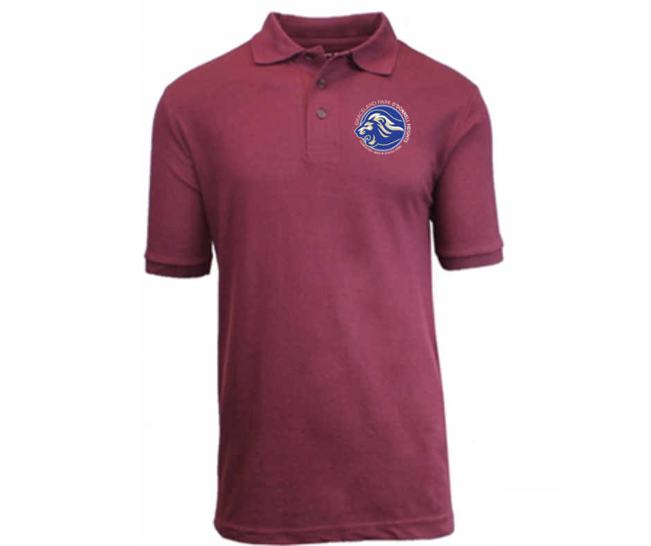 Youth Maroon Short Sleeve Polo- Graceland Park