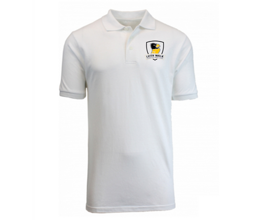 Youth White Short Sleeve Polo- Leith Walk