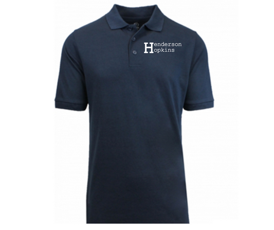 Youth Navy Short Sleeve Polo- Henderson-Hopkins