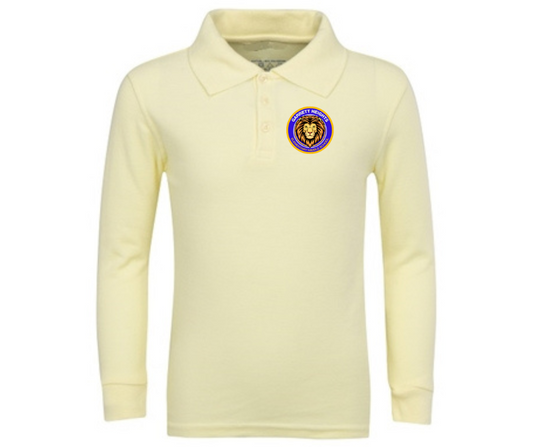 Youth Yellow Long Sleeve Polo- Garrett Heights