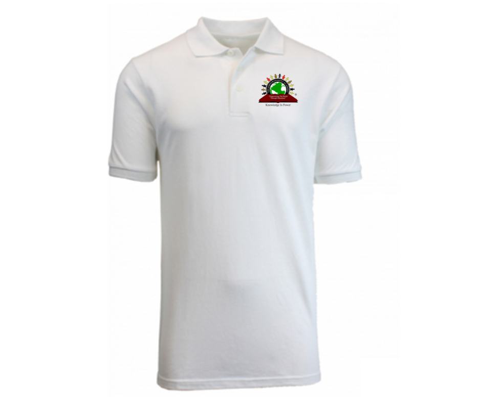 Youth White Short Sleeve Polo- Empowerment Academy