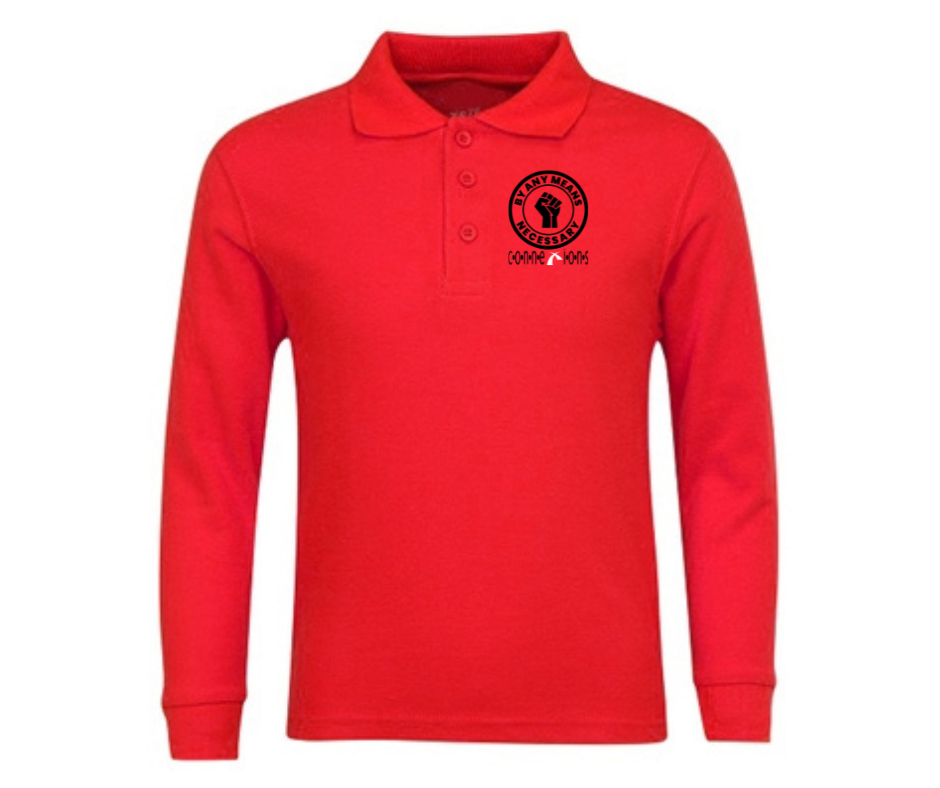 Red Long Sleeve Polo- ConneXions