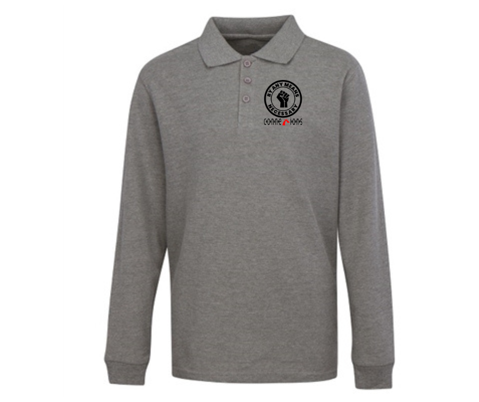 Grey Long Sleeve Polo- ConneXions