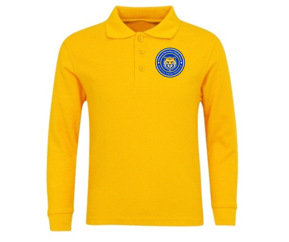 Youth Gold Long Sleeve Polo- Wildwood