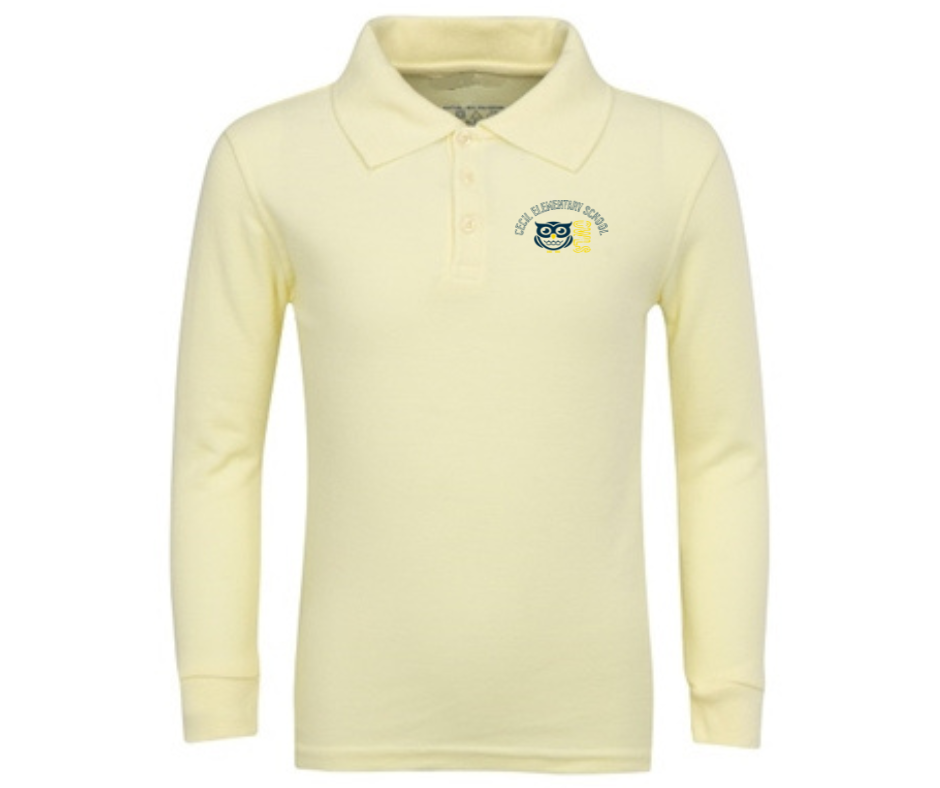 Youth Yellow Long Sleeve Polo- Cecil