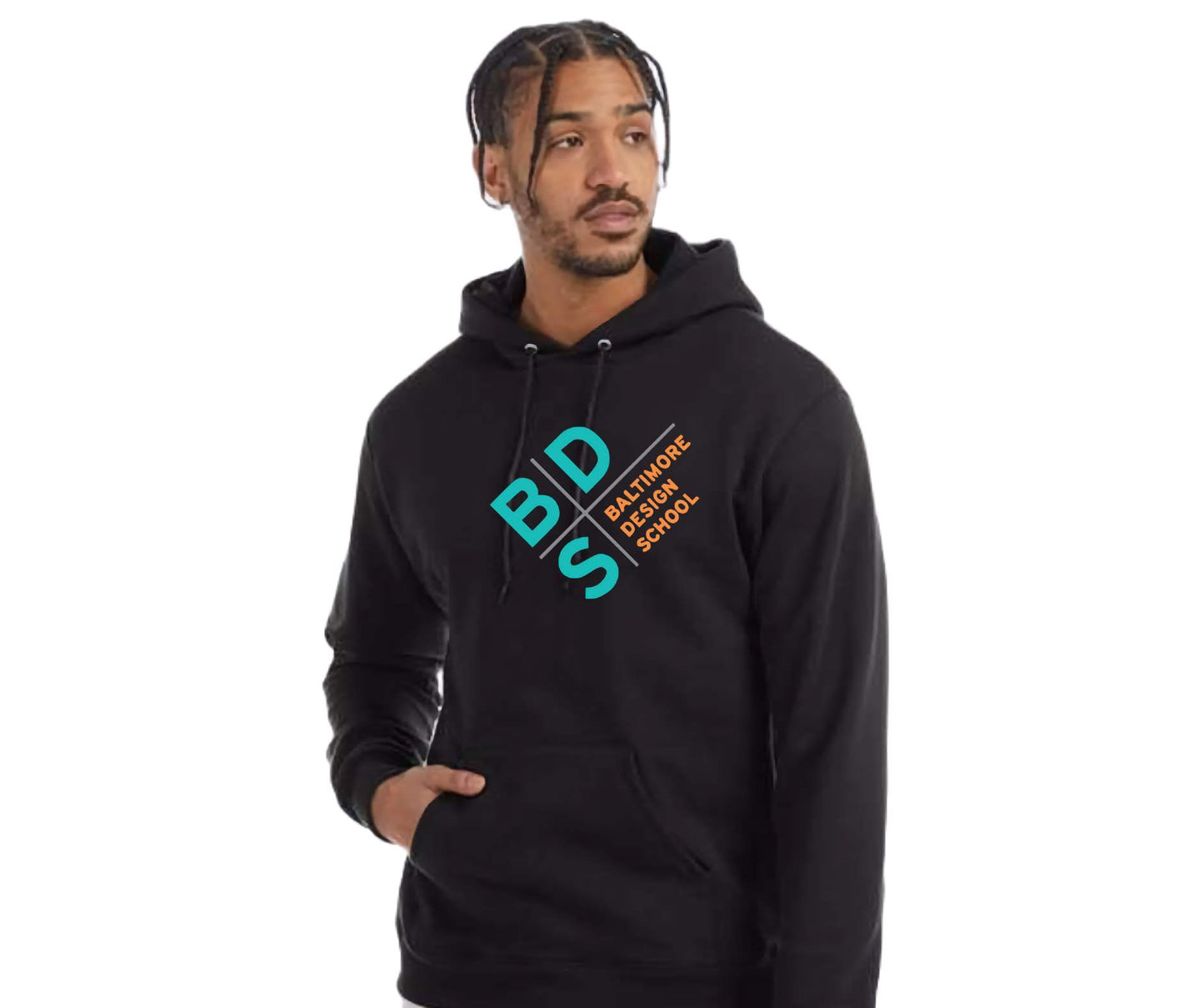 Adult Black Logo Hoodie- BDS