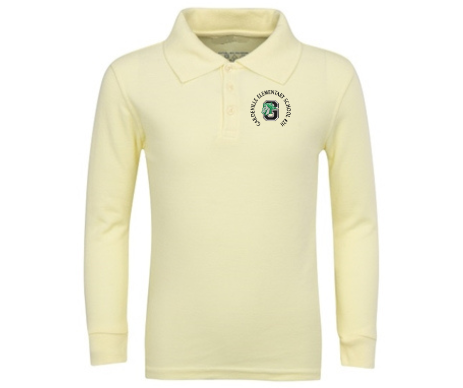 Youth Yellow Long Sleeve Polo- Gardenville