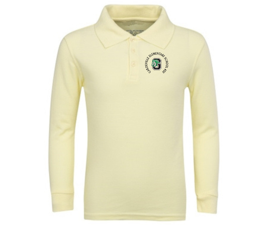 Youth Yellow Long Sleeve Polo- Gardenville