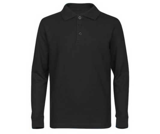 Black Long Sleeve Uniform Polo- DBH