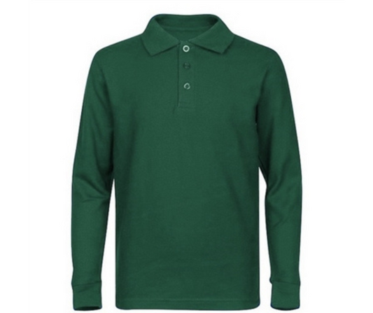 Green Long Sleeve Uniform Polo- DBH