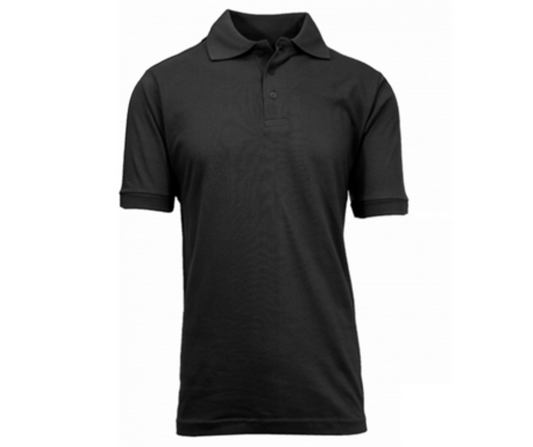 Black Uniform Short Sleeve Polo- Franklin