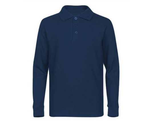 Navy Uniform Long Sleeve Polo