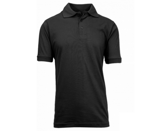 Black Uniform Short Sleeve Polo- Carter