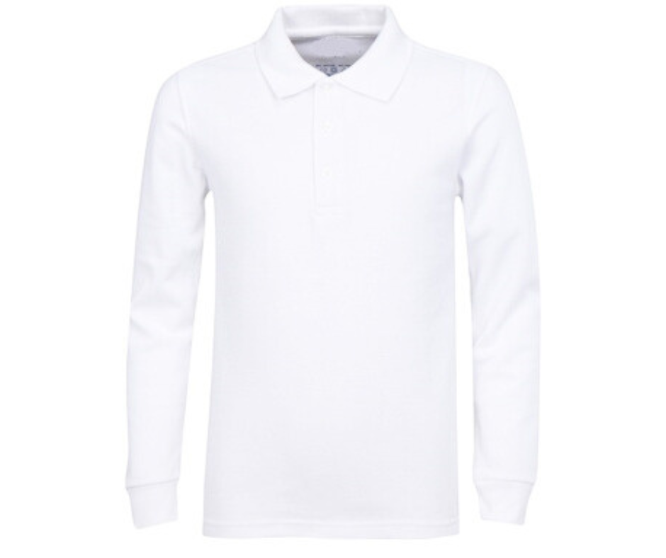 White Paca Long Sleeve Polo