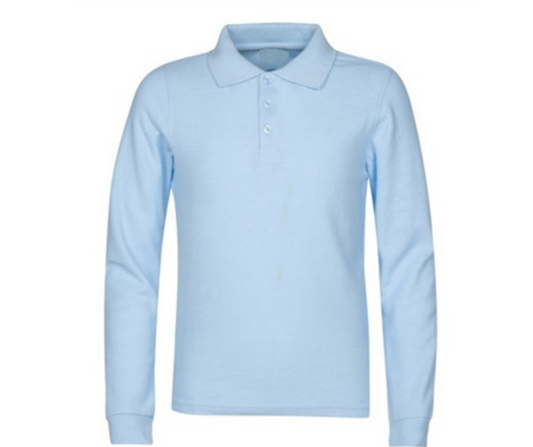 Light Blue Uniform Long Sleeve Polo- Coleman