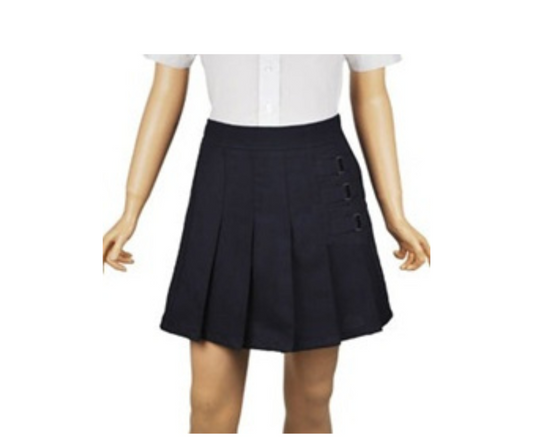 Girl's Navy Uniform Khaki Skorts- Paca
