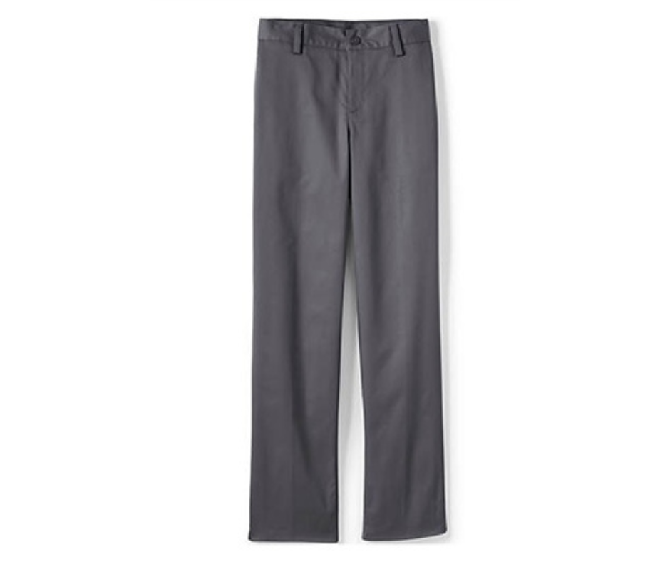 Boys Grey Flat Front Pants- Park Heights