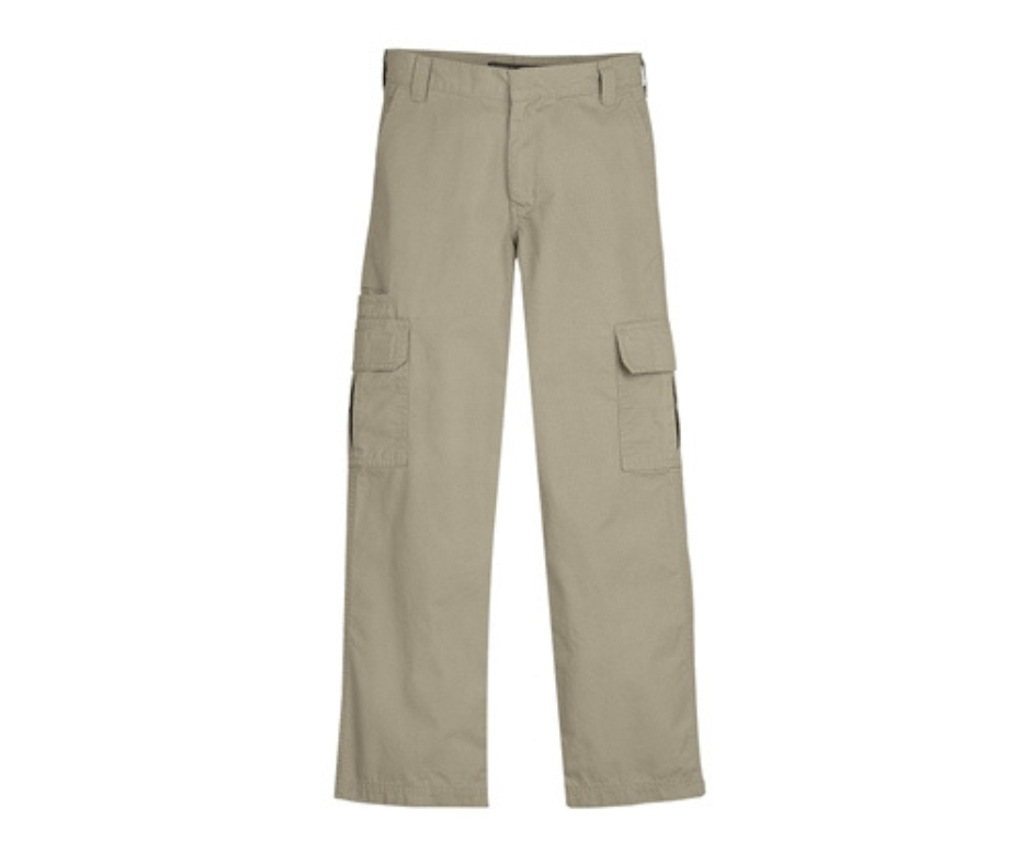 Boys Khaki Uniform Cargo Pants- Paca