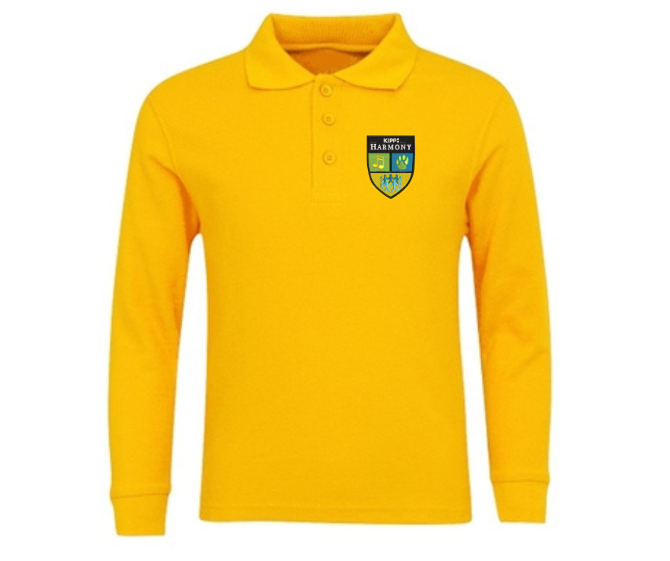 Gold KIPP Harmony Long Sleeve Polo