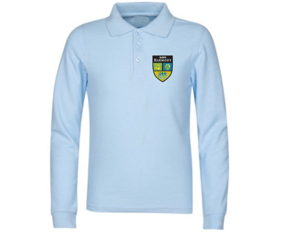 Light Blue KIPP Harmony Long Sleeve Polo