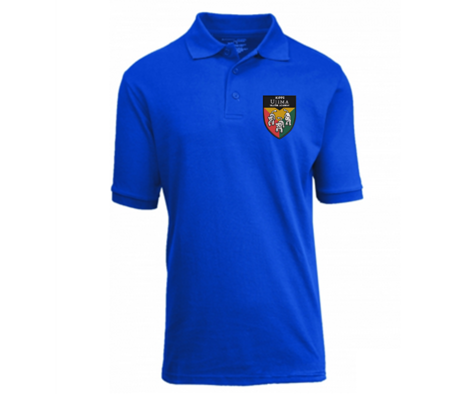 KIPP Ujima Village Academy- Royal Blue Uniform Short Sleeve Polo - ACH ...