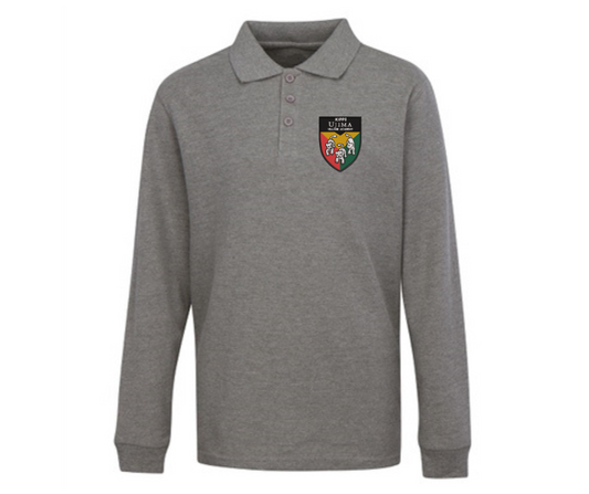 Grey KIPP Ujima Long Sleeve Polo