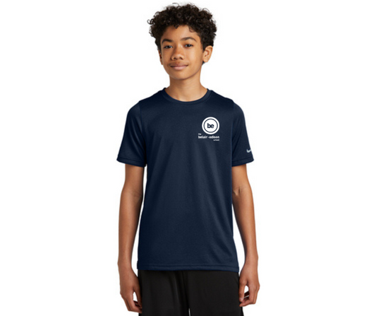 Nike Navy Short Sleeve- Belair-Edison (Middle School)