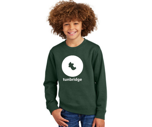 Youth Dark Green Logo Crew- Tunbridge