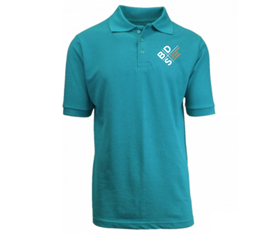 Youth Teal Short Sleeve Uniform Polo- BDS