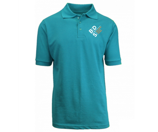 Youth Teal Short Sleeve Uniform Polo- BDS