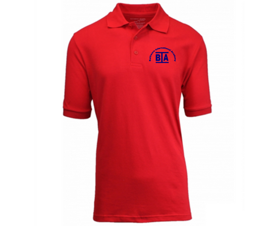 Red Short Sleeve Polo- BIA East