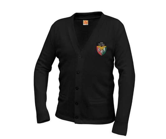 Adult Black Logo Cardigan-Ujima