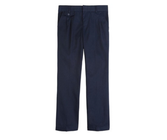 Girls Navy Flat Front Pants- Coleman