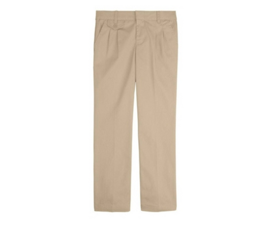 Girls Khaki Flat Front Pants- SEED School of MD