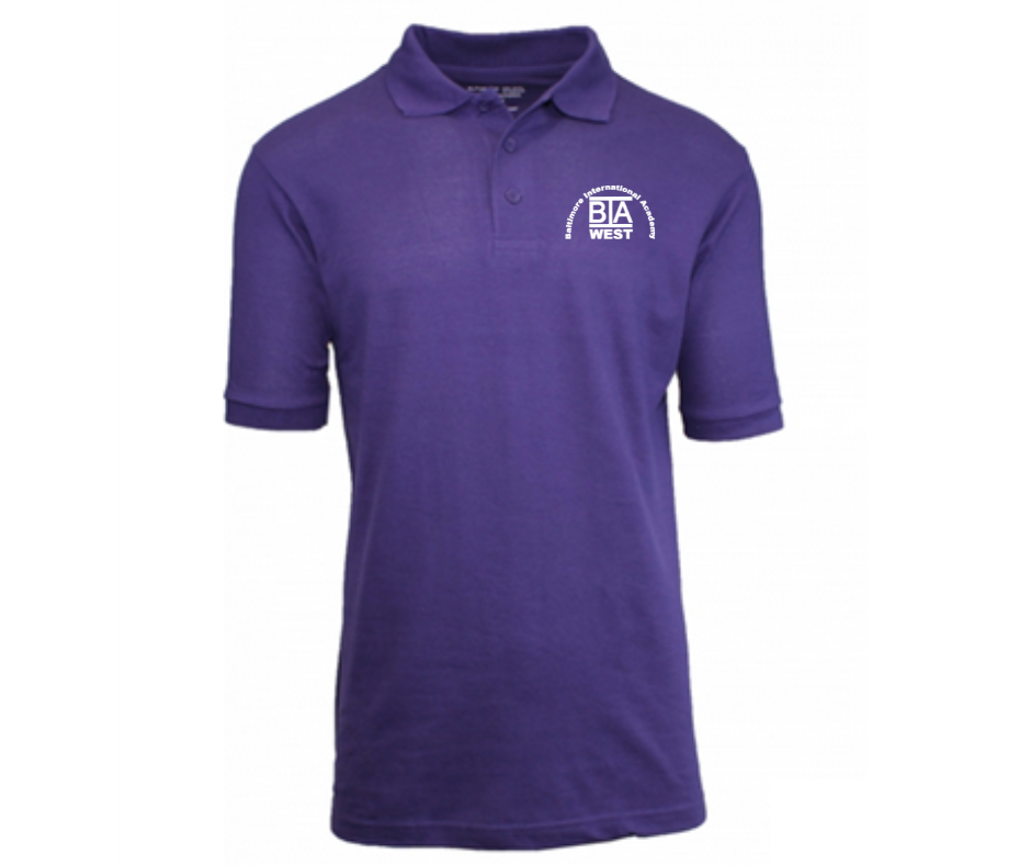Purple Short Sleeve Polo- BIA West
