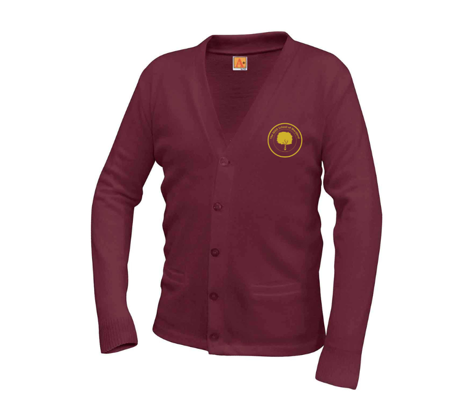 Youth Burgundy Cardigan- SEED School of MD