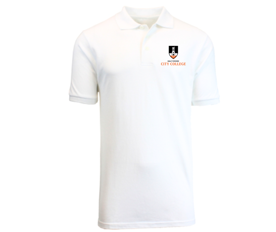 Youth White Short Sleeve Polo- City